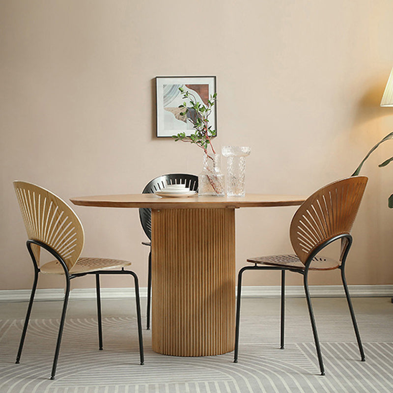 Contemporary Solid Wood Dining Table Round Dining Table for Dining Room