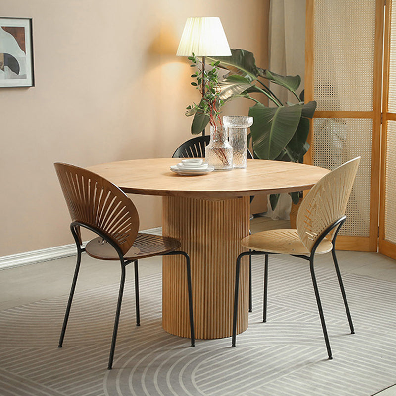 Contemporary Solid Wood Dining Table Round Dining Table for Dining Room
