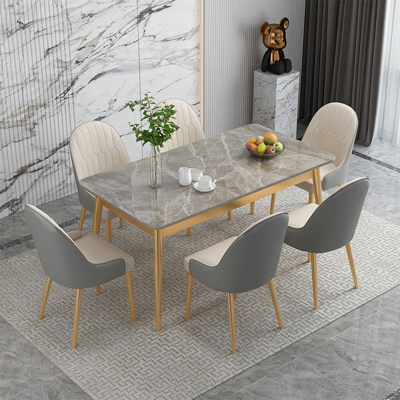 Modern 4 Legs Dining Table Stone Table for Dining Room Kitchen