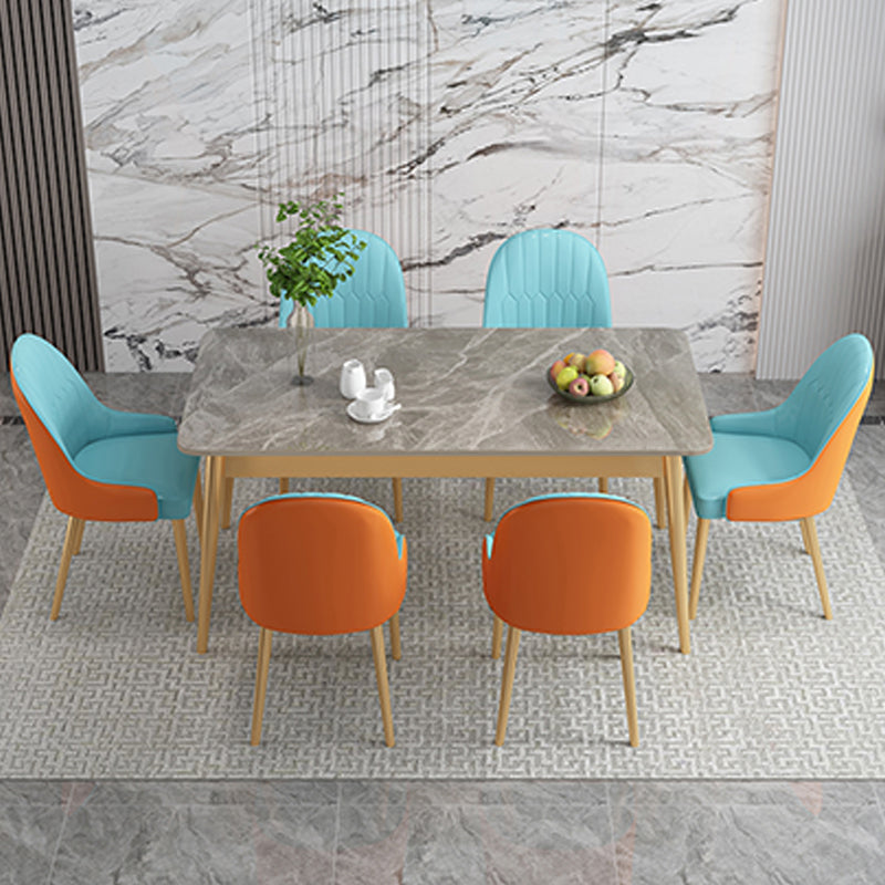 Modern 4 Legs Dining Table Stone Table for Dining Room Kitchen