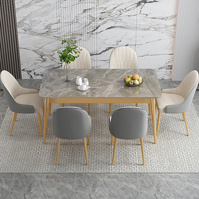 Modern 4 Legs Dining Table Stone Table for Dining Room Kitchen