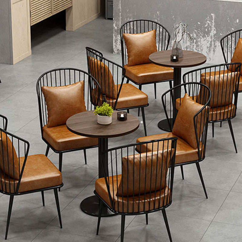 Contemporary Wood Dining Table Metal Dining Table for Home Use
