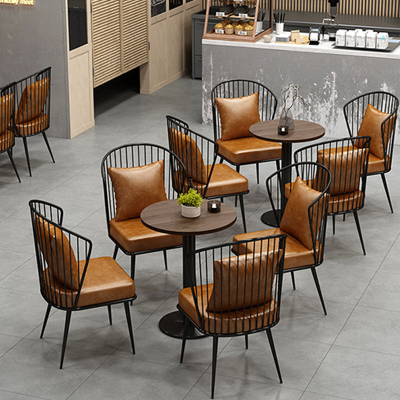 Contemporary Wood Dining Table Metal Dining Table for Home Use