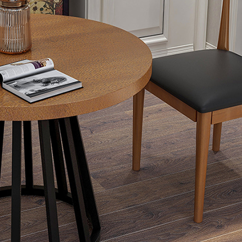 Modern Solid Wood Dining Table Metal Dining Site Table for Home Use