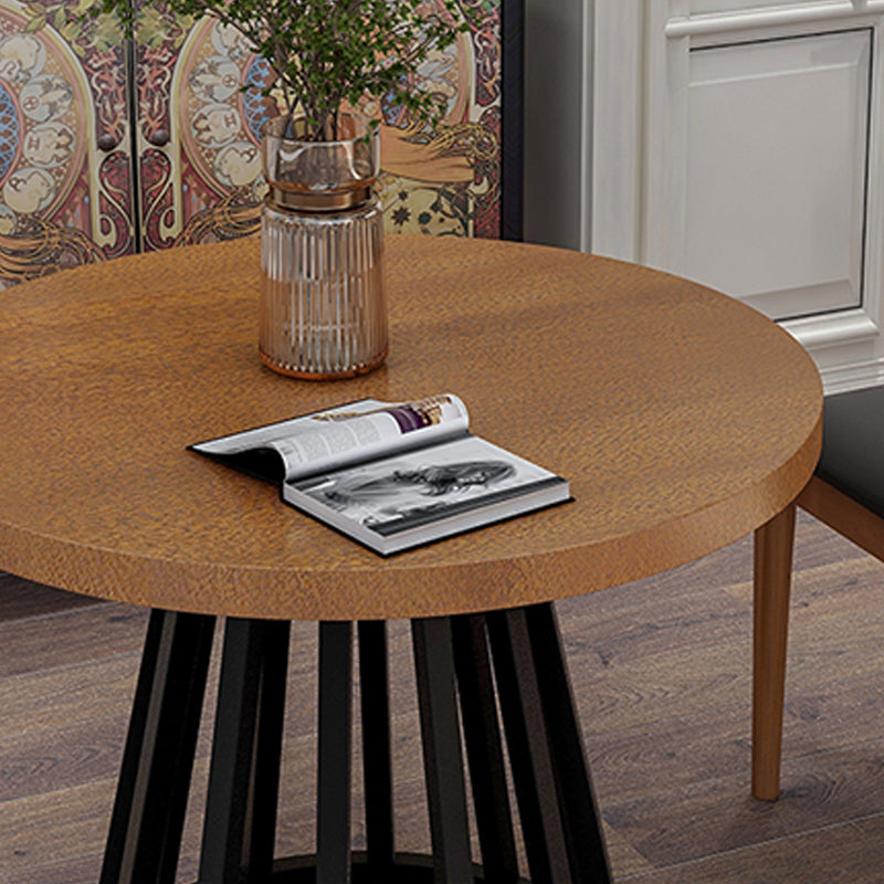 Modern Solid Wood Dining Table Metal Dining Site Table for Home Use