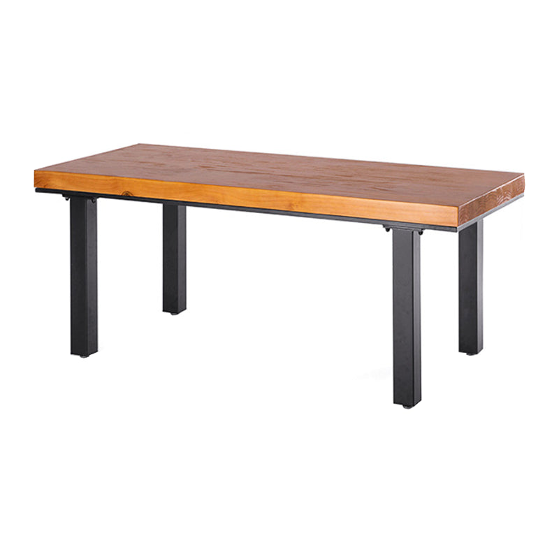 Rectangle 4 Legs Dining Table Industrial Wood Table for Kitchen