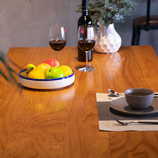 Rectangle 4 Legs Dining Table Industrial Wood Table for Kitchen