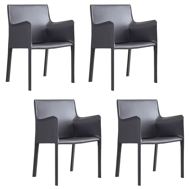 Modern Upholstered Dining Arm Chair Faux Leather Dining Chairs for Home