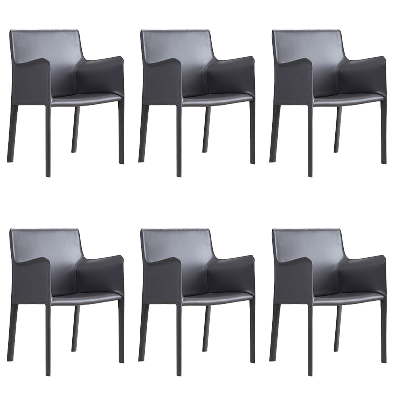 Modern Upholstered Dining Arm Chair Faux Leather Dining Chairs for Home