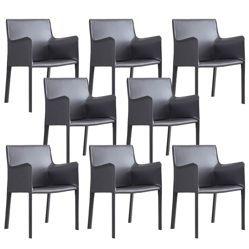 Modern Upholstered Dining Arm Chair Faux Leather Dining Chairs for Home