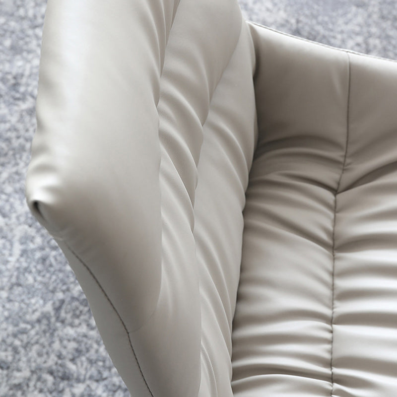 White Upholstered Dining Chair Contemporary Kitchen Dining Armless Chair