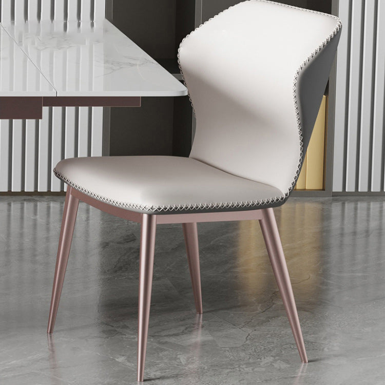 Faux Leather Kitchen Dining Chair Contemporary Wingback Side Chair