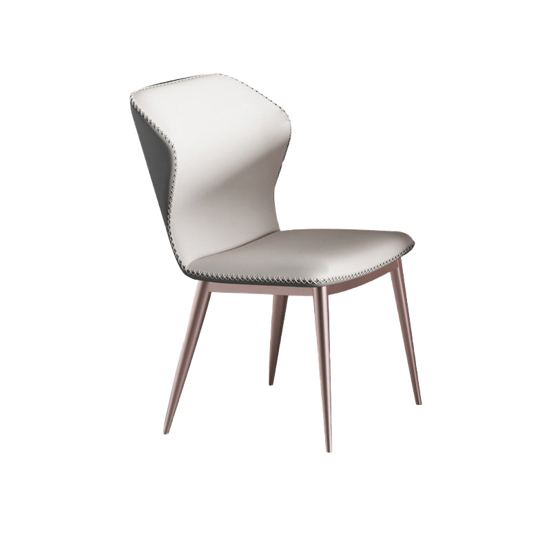 Faux Leather Kitchen Dining Chair Contemporary Wingback Side Chair