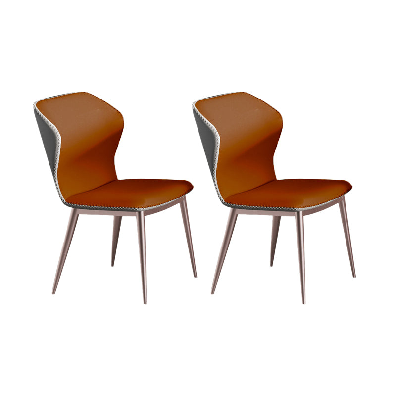 Faux Leather Kitchen Dining Chair Contemporary Wingback Side Chair