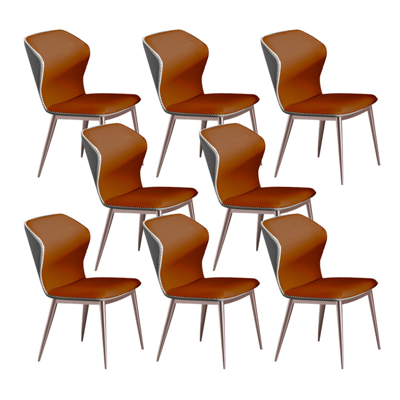 Faux Leather Kitchen Dining Chair Contemporary Wingback Side Chair