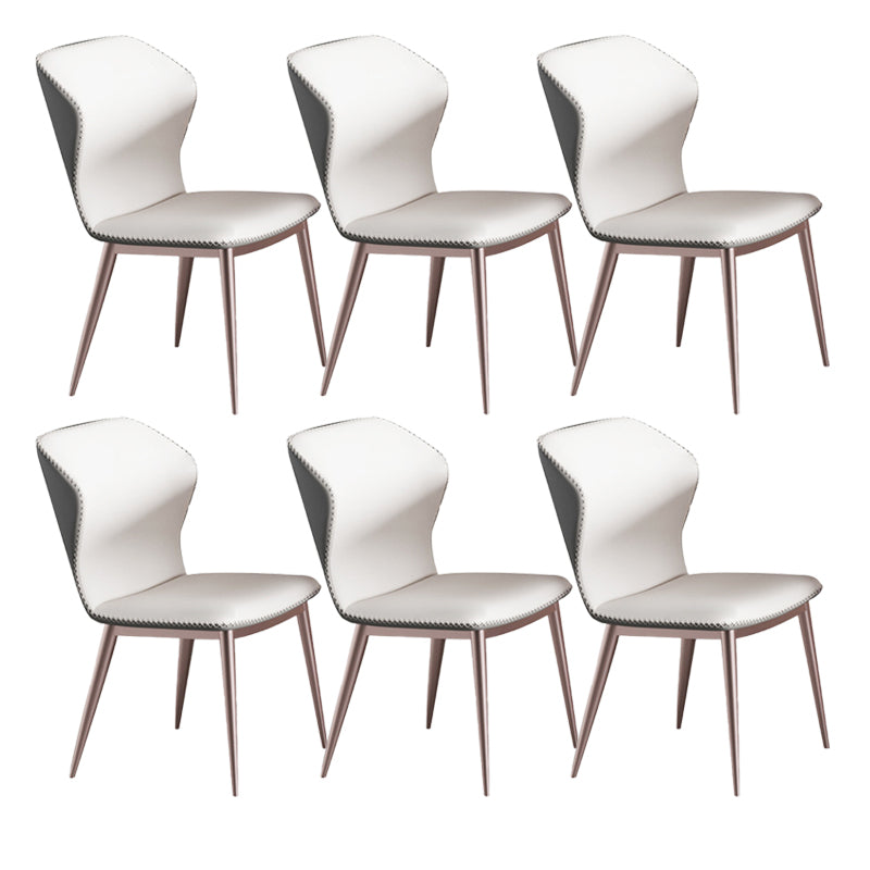 Faux Leather Kitchen Dining Chair Contemporary Wingback Side Chair