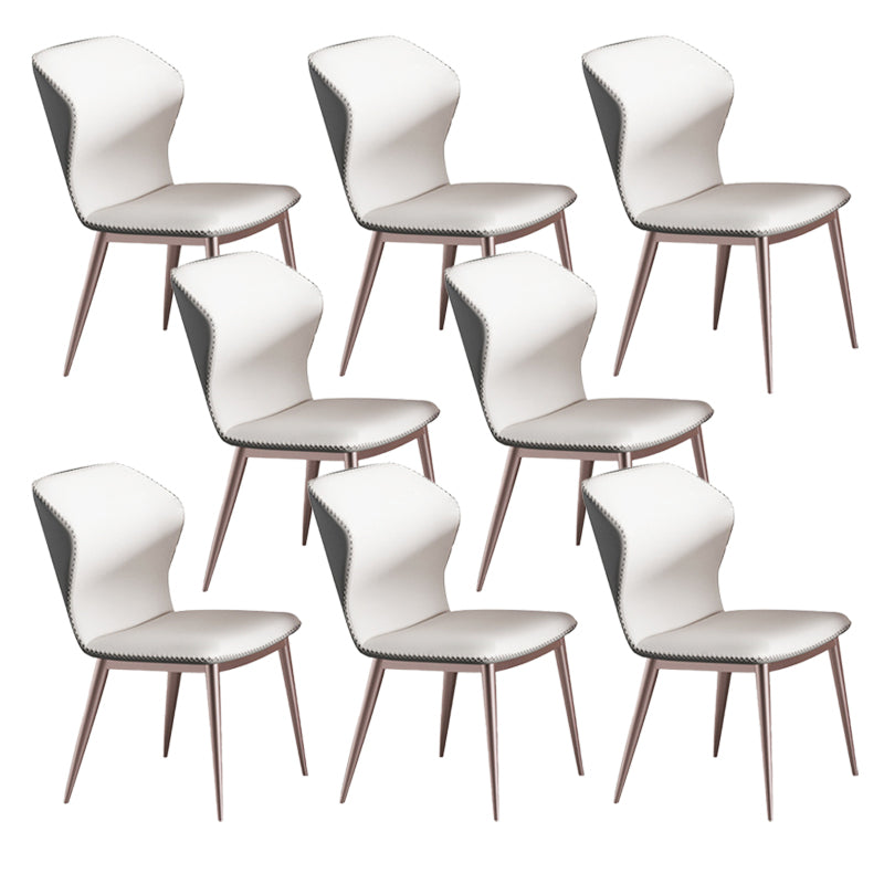 Faux Leather Kitchen Dining Chair Contemporary Wingback Side Chair