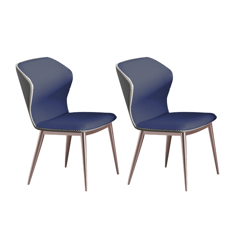 Faux Leather Kitchen Dining Chair Contemporary Wingback Side Chair