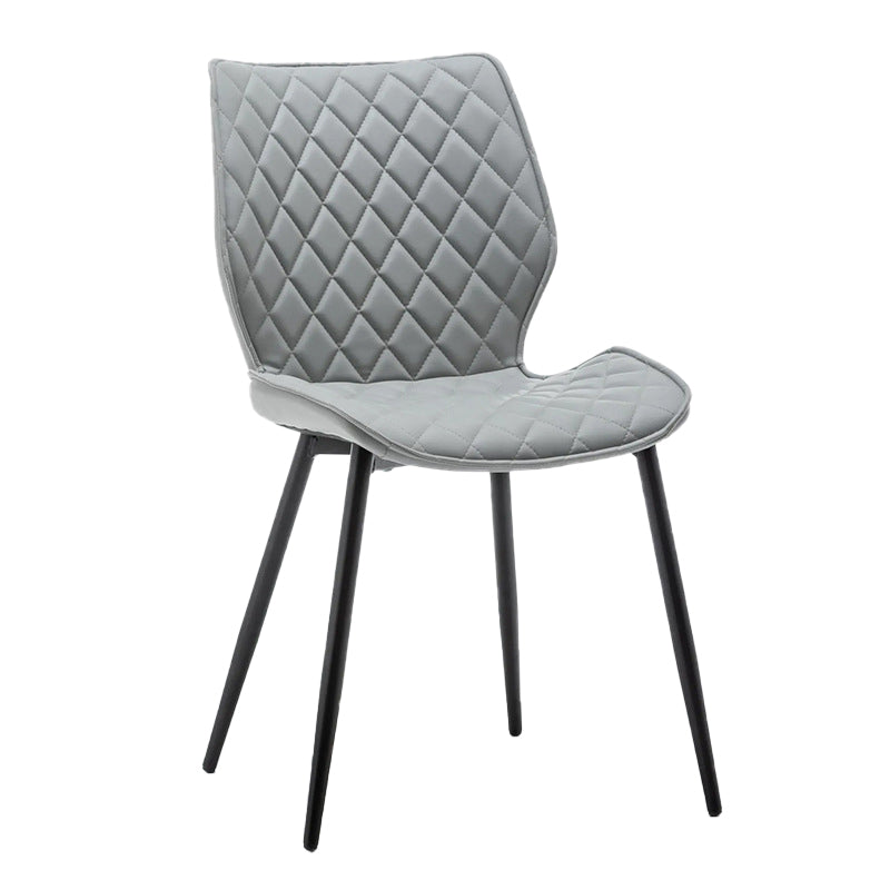 Upholstered Dining Chairs Wingback Side Chair with Metal Legs