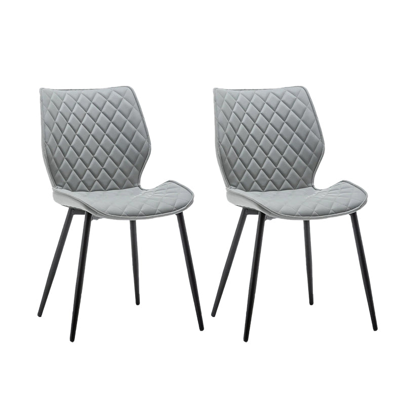 Upholstered Dining Chairs Wingback Side Chair with Metal Legs