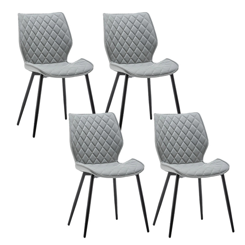 Upholstered Dining Chairs Wingback Side Chair with Metal Legs