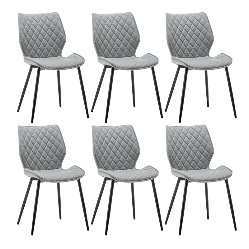 Upholstered Dining Chairs Wingback Side Chair with Metal Legs