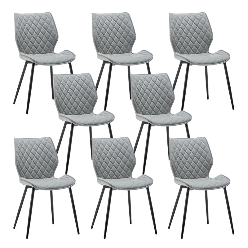 Upholstered Dining Chairs Wingback Side Chair with Metal Legs