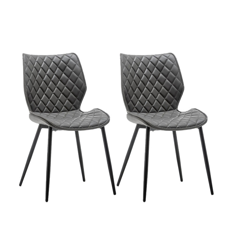 Upholstered Dining Chairs Wingback Side Chair with Metal Legs