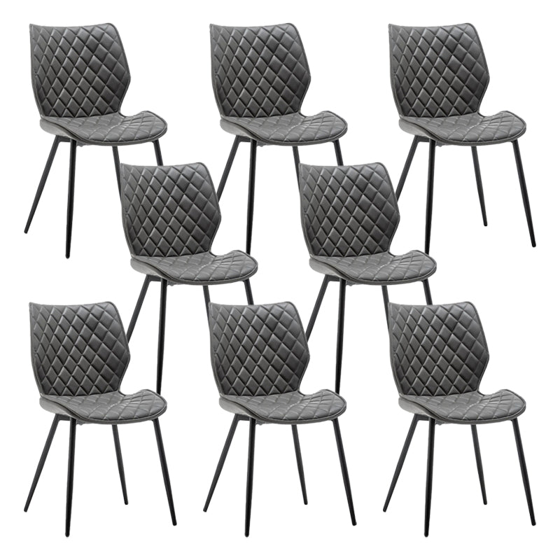 Upholstered Dining Chairs Wingback Side Chair with Metal Legs