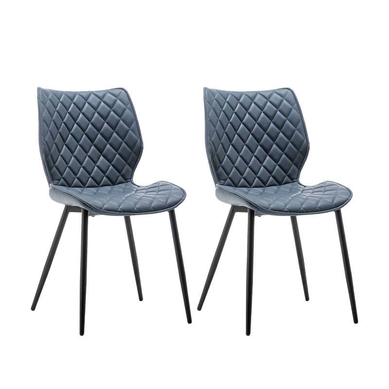 Upholstered Dining Chairs Wingback Side Chair with Metal Legs