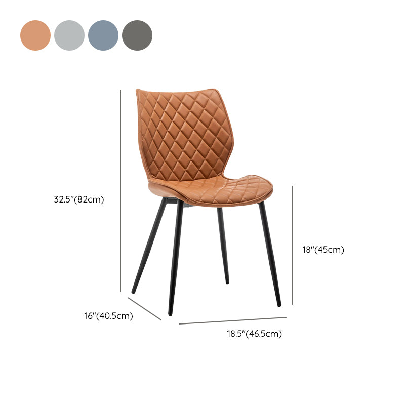 Upholstered Dining Chairs Wingback Side Chair with Metal Legs