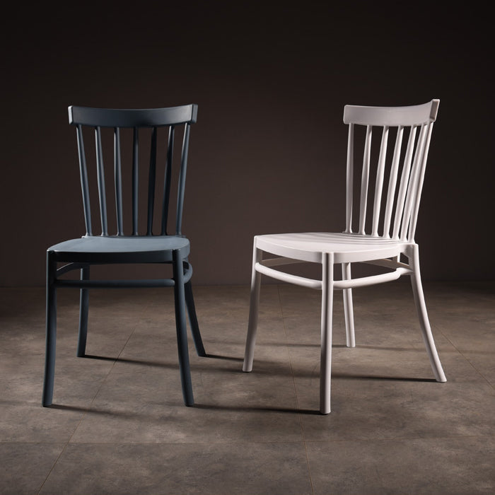 Glam Indoor-Outdoor Dining Side Chair Plastic Stacking Side Chair
