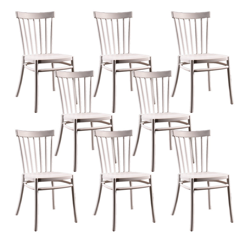 Glam Indoor-Outdoor Dining Side Chair Plastic Stacking Side Chair