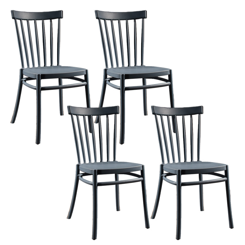 Glam Indoor-Outdoor Dining Side Chair Plastic Stacking Side Chair