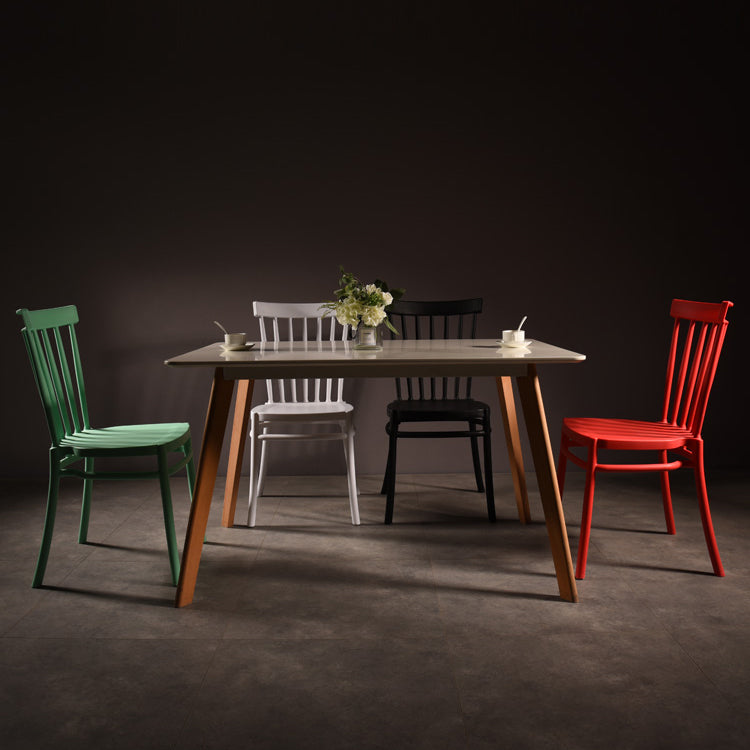 Glam Indoor-Outdoor Dining Side Chair Plastic Stacking Side Chair