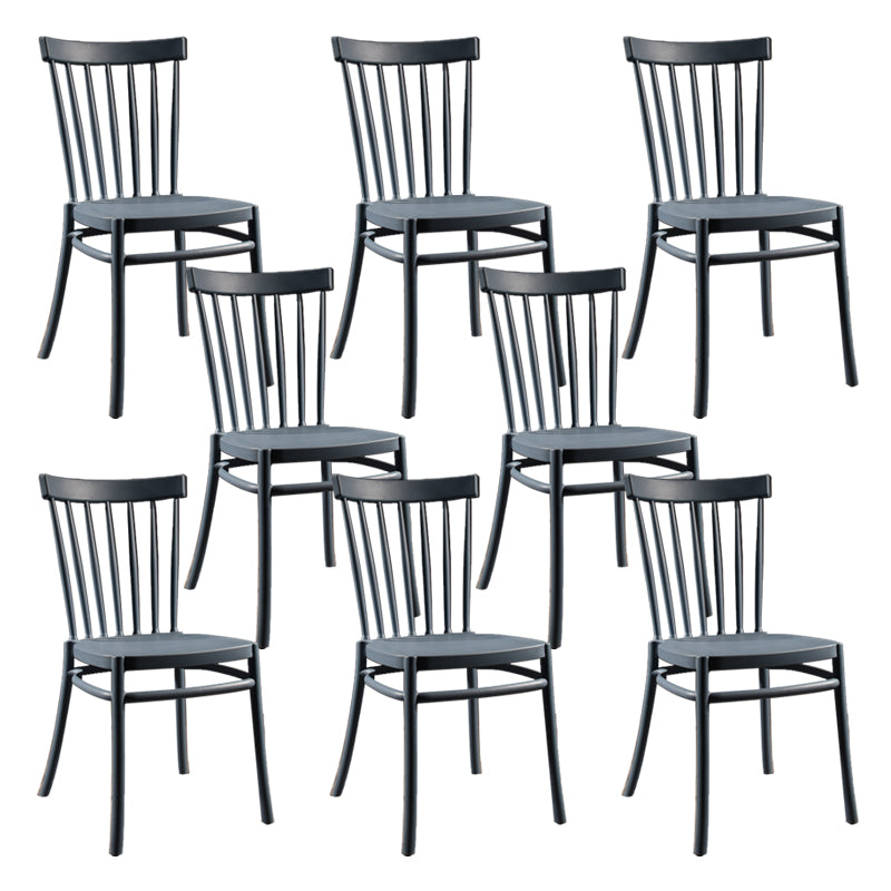 Glam Indoor-Outdoor Dining Side Chair Plastic Stacking Side Chair