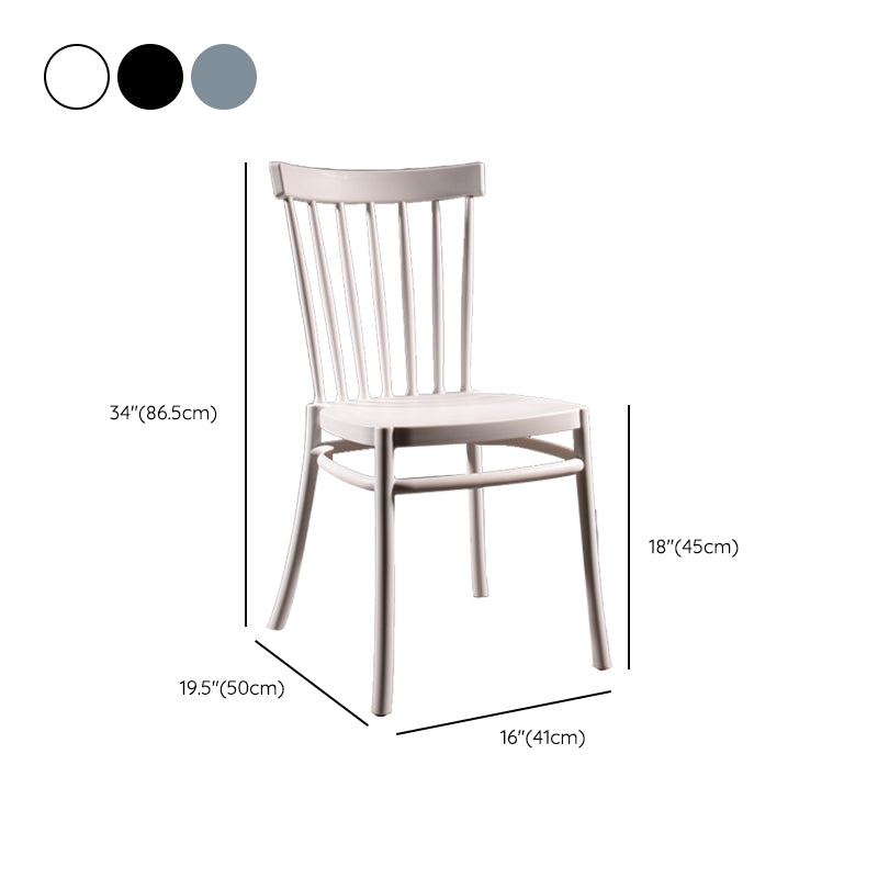 Glam Indoor-Outdoor Dining Side Chair Plastic Stacking Side Chair