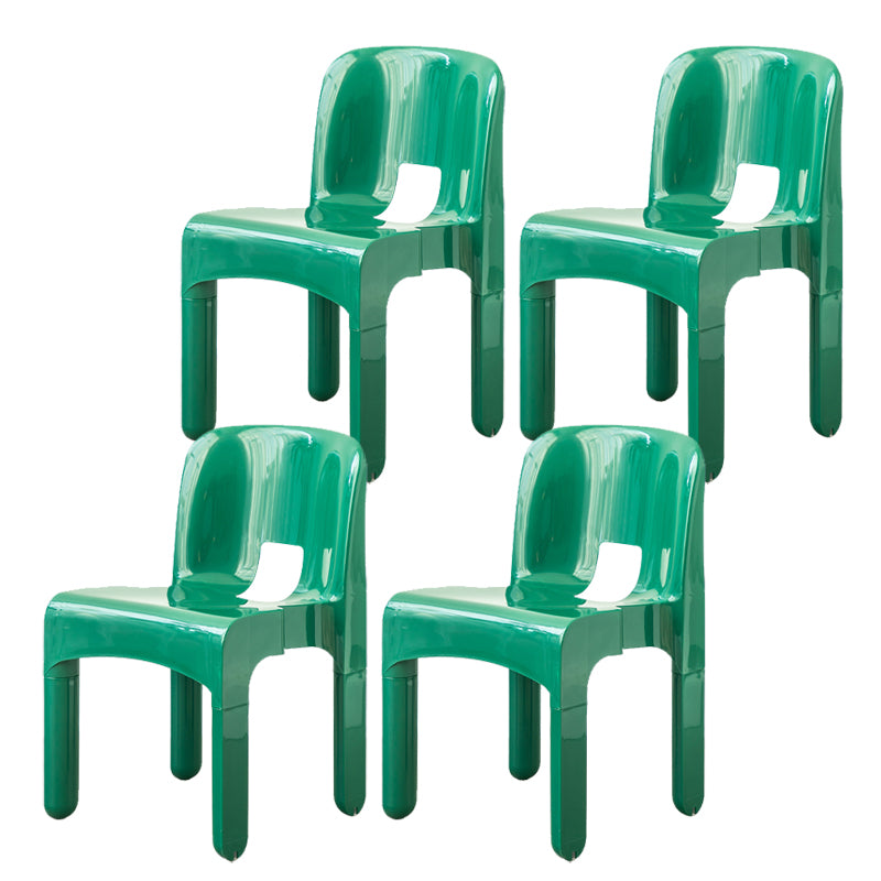 Plastic Open Back Dining Chair Stackable Side Chair for Dining Room
