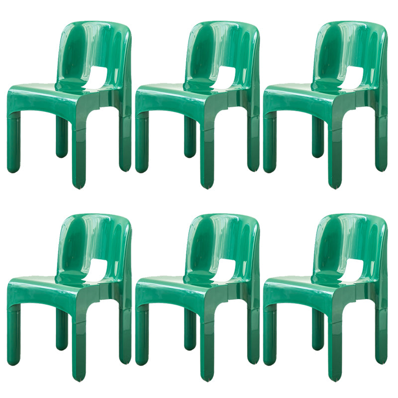 Plastic Open Back Dining Chair Stackable Side Chair for Dining Room