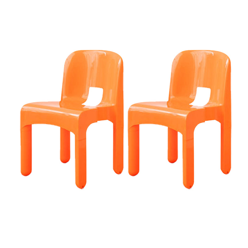 Plastic Open Back Dining Chair Stackable Side Chair for Dining Room