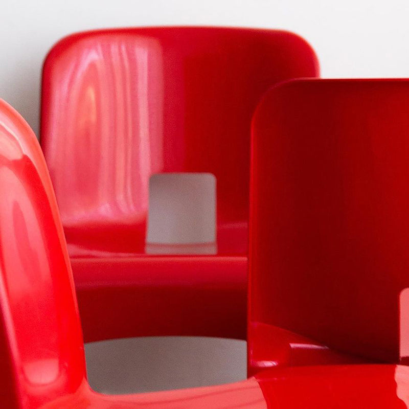 Plastic Open Back Dining Chair Stackable Side Chair for Dining Room