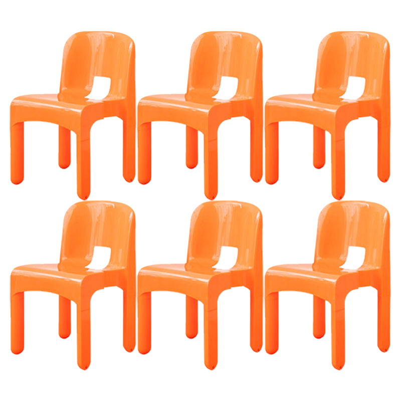 Plastic Open Back Dining Chair Stackable Side Chair for Dining Room