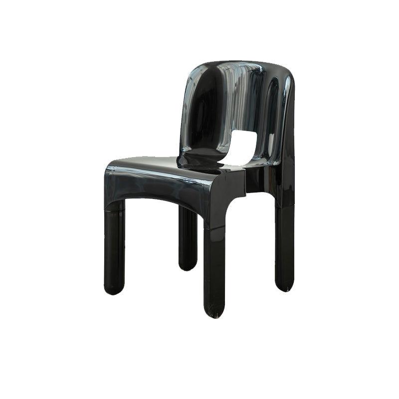 Plastic Open Back Dining Chair Stackable Side Chair for Dining Room