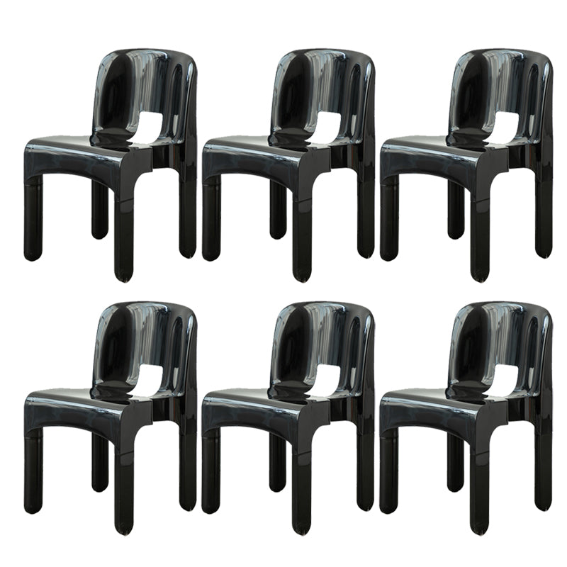 Plastic Open Back Dining Chair Stackable Side Chair for Dining Room