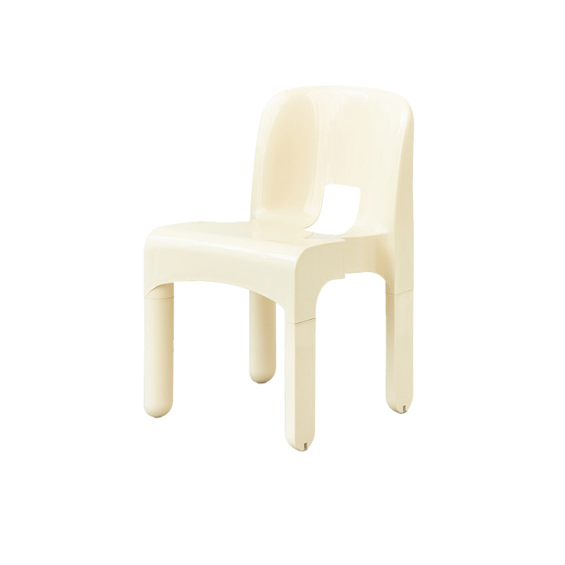 Plastic Open Back Dining Chair Stackable Side Chair for Dining Room
