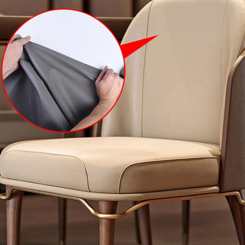 Glam Style Kitchen Dining Chairs Upholstered Side Chairs with Wood Legs