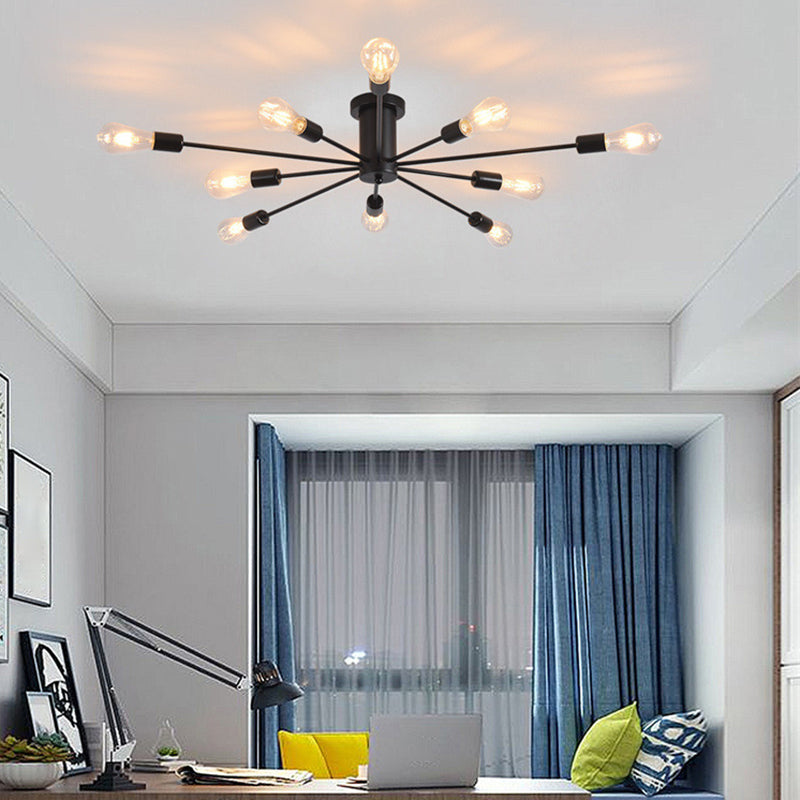 Contemporary Metal Ceiling Lamp Simplicity Flush Mount Light Fixture for Living Room