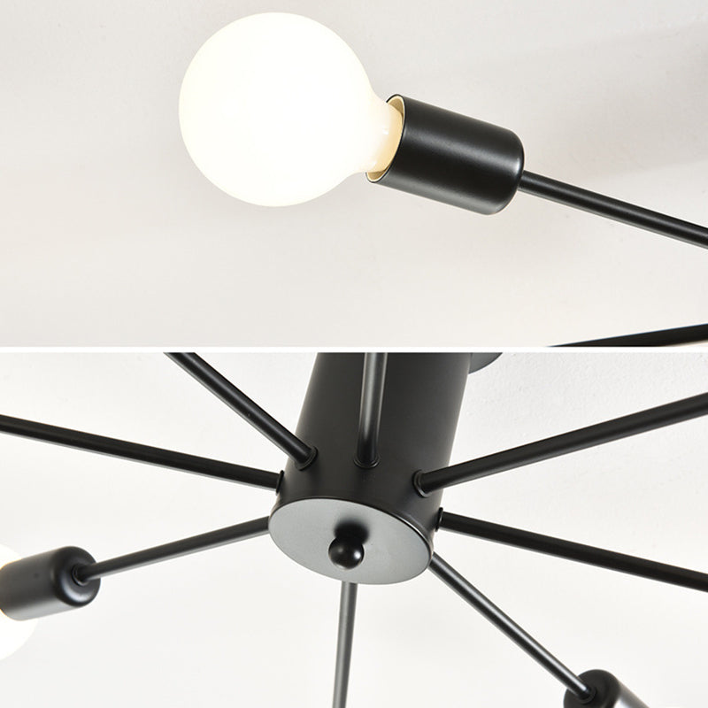 Contemporary Metal Ceiling Lamp Simplicity Flush Mount Light Fixture for Living Room