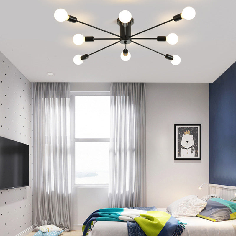 Contemporary Metal Ceiling Lamp Simplicity Flush Mount Light Fixture for Living Room