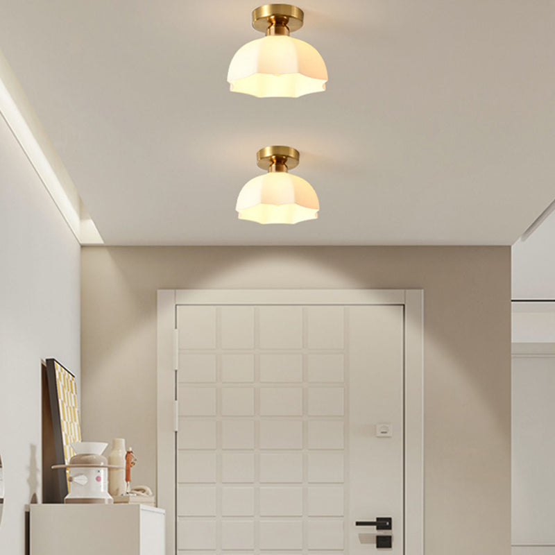 Contemporary Ceiling Lamp Ceramics 1 Light Flush Mount Light Fixture
